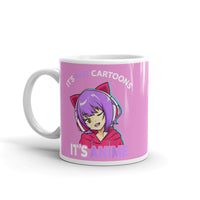 Not Cartoons, Anime White glossy mug