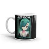 Anti-Social Anime 2 White glossy mug