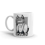 Waifu Material White glossy mug