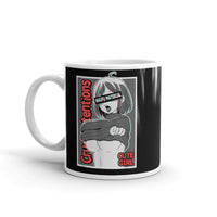 Waifu Material 3 White glossy mug