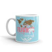 Catch Flights Not Feelings 29 White glossy mug