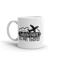 Adventure is Out There White glossy mug