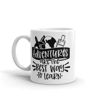 Adventures are the Best Way to Learn White glossy mug