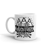 Let the Adventure Begin White glossy mug