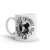 Let's Travel the World White glossy mug