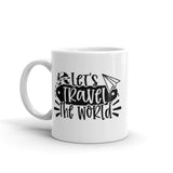 Let's Travel the World 2 White glossy mug