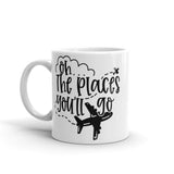 Oh the Places You Will Go White glossy mug