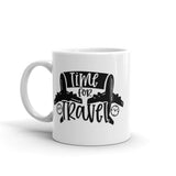 Time for Travel White glossy mug