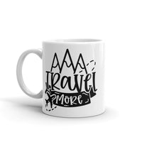 Travel More White glossy mug