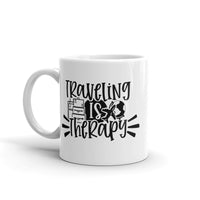 Traveling is My Therapy 2 White glossy mug