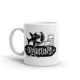 Traveling White glossy mug