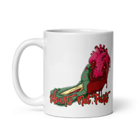 Hearts Not Parts White glossy mug