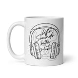 Let the Music Play White glossy mug