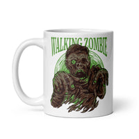 Walking Zombie White glossy mug