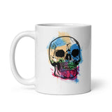 Watercolor Skull 8 White glossy mug