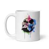 Watercolor Skull 6 White glossy mug