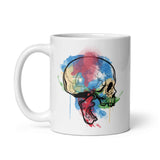 Watercolor Skull 4 White glossy mug