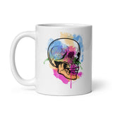 Watercolor Skull 2 White glossy mug