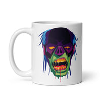 Colorful Zombie White glossy mug