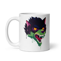 Colorful Werewolf White glossy mug