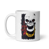 BAMF Skull White glossy mug