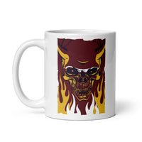 Demon Fire White glossy mug