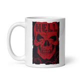 Hell Skull White glossy mug