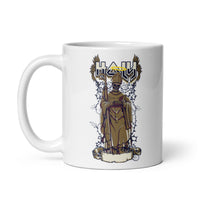 Holy Skull Priest White glossy mug