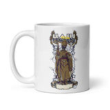 Holy Skull Priest White glossy mug