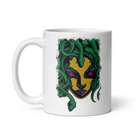 Medusa White glossy mug