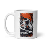 Redrum White glossy mug