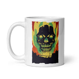 Fire Skull White glossy mug