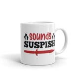 Sounds Suspish White glossy mug