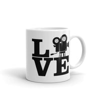 Love Film White glossy mug