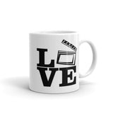 Love Film White glossy mug