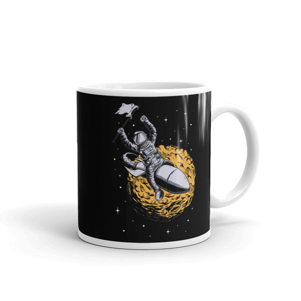 Rocket Man White glossy mug