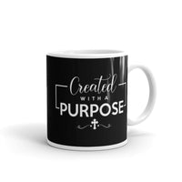 Created with a Purpose White glossy mug