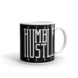 Stay Humble Hustle Hard White glossy mug