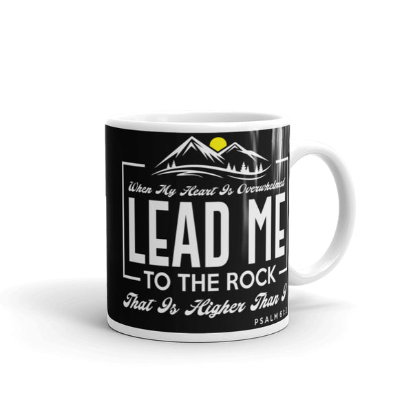 Psalm 61:2 White glossy mug