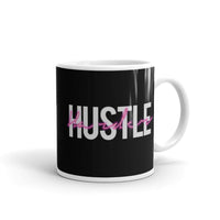 Hustle Harder White glossy mug