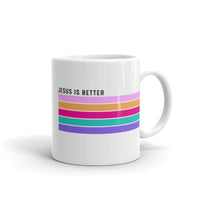 Jesus is Better White glossy mug