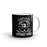 Intelligence Without Ambition White glossy mug