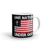 One Nation Under God White glossy mug