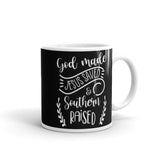 God Made Jesus Saved & Southern Raised White glossy mug