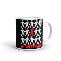 Be Different White glossy mug