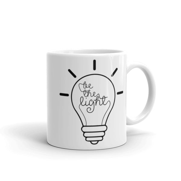 Be the Light White glossy mug