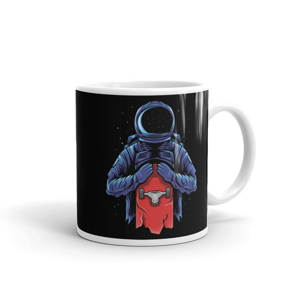 Space Skater White glossy mug