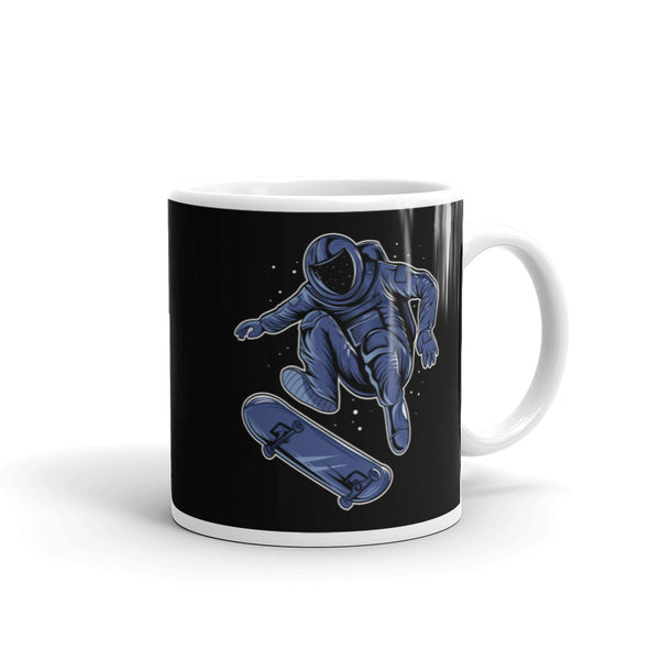 Space Skater White glossy mug