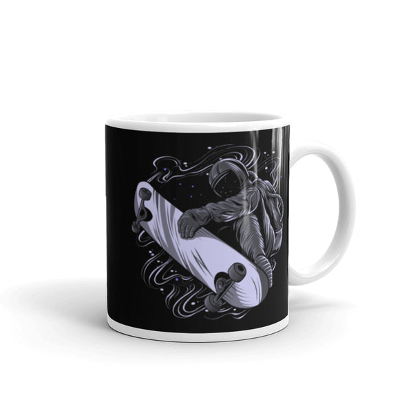 Space Skater White glossy mug