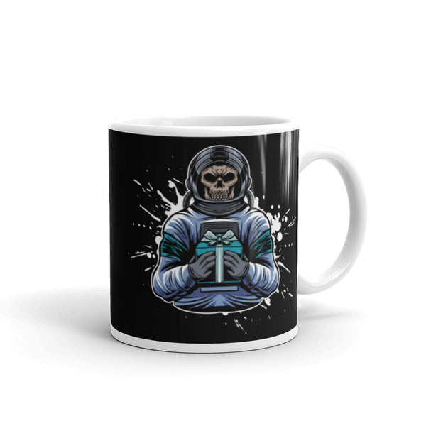 Space Skull White glossy mug